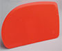 Plastic Scraper Single Curve - Red