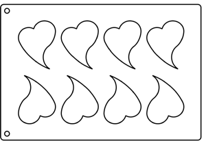 Stylized Heart Cookie Template
