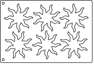 Large Sun Cookie Template - 5