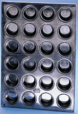 Lge Mini-Muffin Pan-Glazed-4 Row, 6 Cup