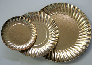 Swirl Gold Plates - 3-5/8