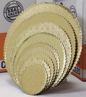 Gold Scalloped Circles - 8
