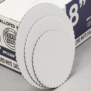 White Scalloped Circles - 10