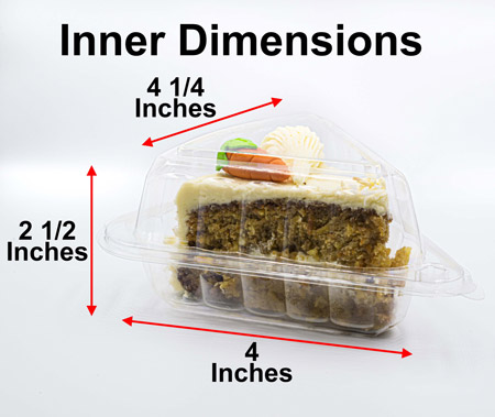 Medium Wedge Cake Slice Container