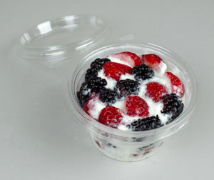 Dozen 8 oz. Parfait/Flan Cup w/ Lid