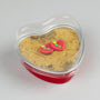 Mini Heart Shaped Foil Pan W/ Plastic Lid - Red