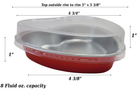 Red Heart Foil Pan w/ Lid - 8 oz.