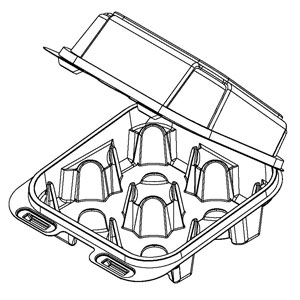 Clear Box - Cupcake 4 Ct. - Case