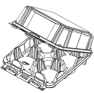 Clear Box - Large Cupcake 4 Ct-Case