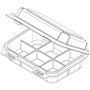 Dozen Clear Box - Square Comp. 6 Ct