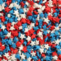 Mini Red White & Blue Star Quins - 5 lbs.