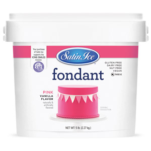 Pink Satin Ice Fondant - 5 Lb Tub