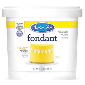 Satin Ice Fondant- Yellow- 2 Lb.Mini