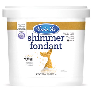 Satin Ice Gold Shimmer Fondant - 2 lbs.