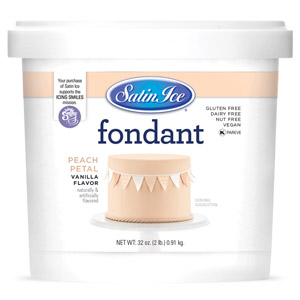 Satin Ice Fondant - Peach Petal - 2 lb. Mini