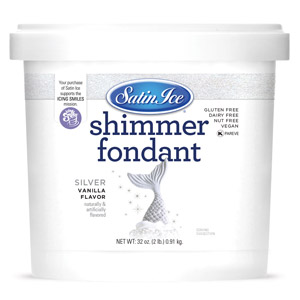 Satin Ice Silver Shimmer Fondant - 2 lbs.