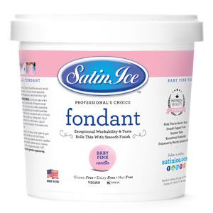 Satin Ice Fondant-Pastel Pink-2 Lb.Mini