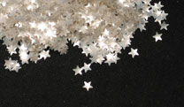 Edible Glitter Stars - Silver - 4.5 Grams