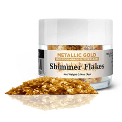 Metallic Gold Shimmer Flakes - 4 Gr.