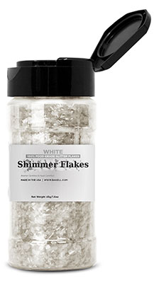 White Shimmer Flakes - 45 Gr.