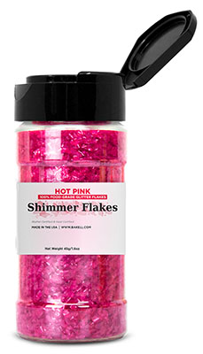 Hot Pink Shimmer Flakes - 45 Gr.