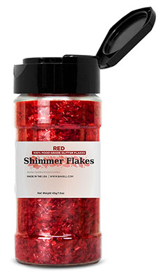 Red Shimmer Flakes - 45 Gr.