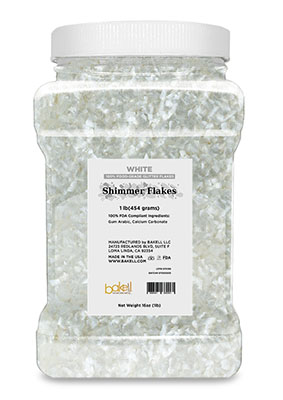 White Shimmer Flakes - 1 Lb.