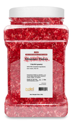 Red Shimmer Flakes - 1 Lb.