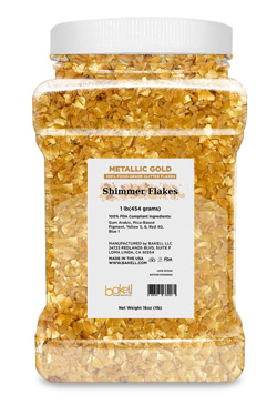 Metallic Gold Shimmer Flakes - 1 Lb.