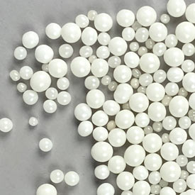 Sugar Pearls White - Assorted Sizes - 1 lb.