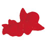Medium Cherubs -Paired- Red