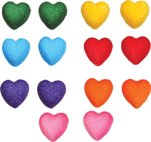 Mini Heart Pop-Ons - Assorted