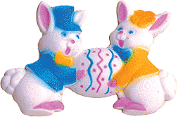 Double Rabbit W/Egg Plaque