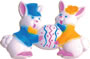 Double Rabbit W/Egg Plaque
