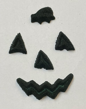 Small Black Pumpkin Face - 5 PC Set