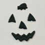 Small Black Pumpkin Face - 5 PC Set