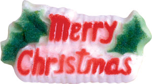 Merry Christmas Sugar Plaque