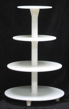 4-Tier Cake Stand - White