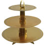3 Tier Gold Doily Stand