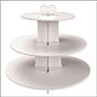 White Foil 3-Tier Cupcake Stand