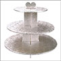 Silver Foil 3-Tier Cupcake Stand