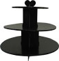 Black Foil 3-Tier Cupcake Stand