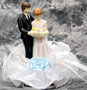 Baby & Parents Topper - Blue Flowers