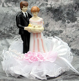 Baby & Parents Topper - Pink Flowers