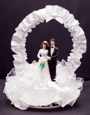 Satin Elegance Cake Topper