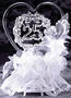 25th Anniversary Glass Heart Topper