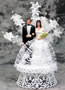 Bride & Groom/Floral Spray Topper
