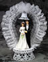 Bride & Groom W/Lace Ruffle