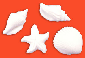 Seashell & Starfish Asst. Sugars - 1-1/4