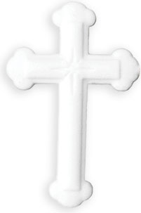 Ornate White Cross Sugar